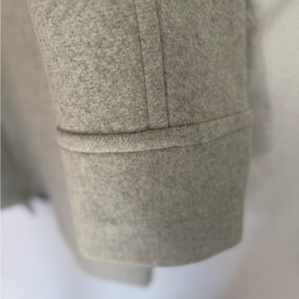 NWOT J.Crew Wool City Coat Gray Plus Size 22 Long Zip Up Neutral Winter Chic New - Picture 9 of 16